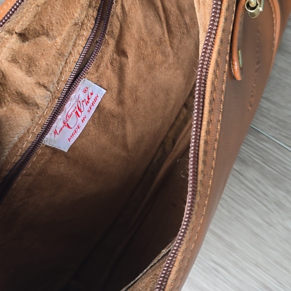 Laura Valle Tan Shoulder Bag Spain Vintage Style Leather Western Costal Cowgirl - Picture 9 of 11